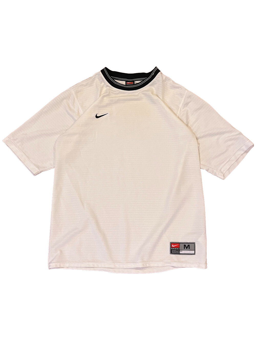 VTG 90s Nike Embroidered Swoosh White Soccer Style Jersey Size Medium